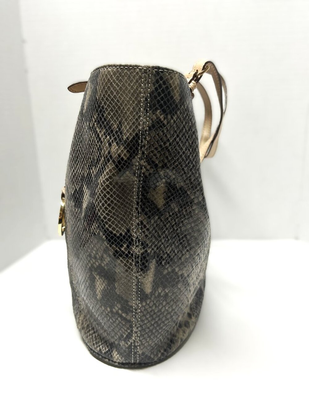 Michael Kors glazed embossed python tote - Picture 4 of 13